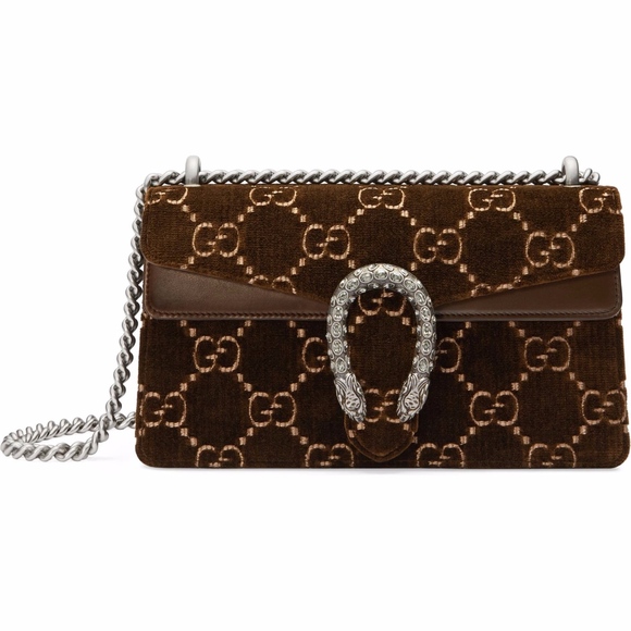 Gucci Handbags - Gucci Small Dionysus Velvet Brown Shoulder Bag NWT Gucci Handbags - Gucci Small Dionysus Velvet Brown Shoulder Bag NWT